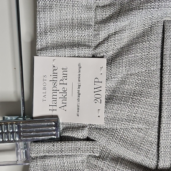 Talbots Hampshire Gray Ankle Pants Straight Leg Mid Rise Plus 20WP Retail $139 - Picture 8 of 14